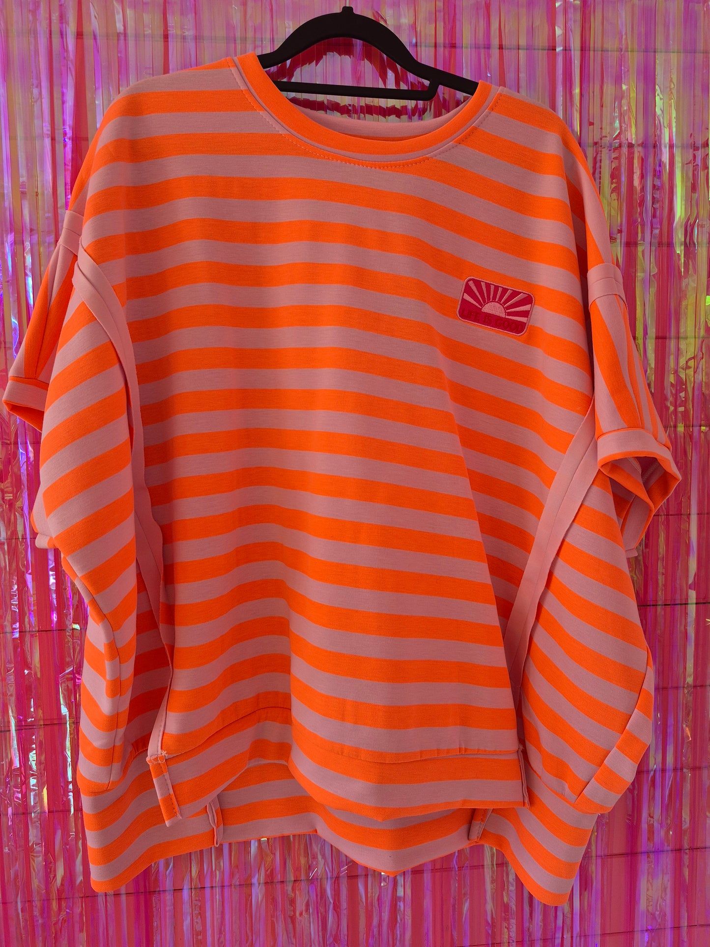 T-shirt oversize rayé joli défaut