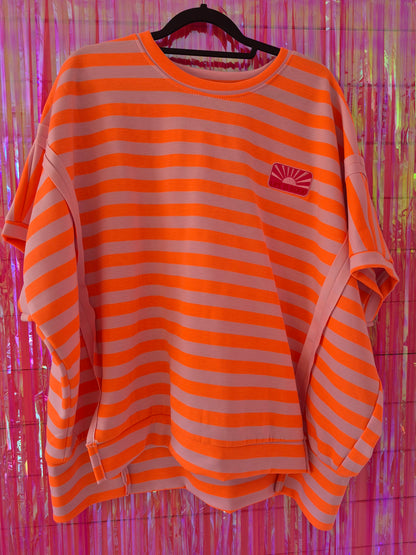 T-shirt oversize rayé joli défaut